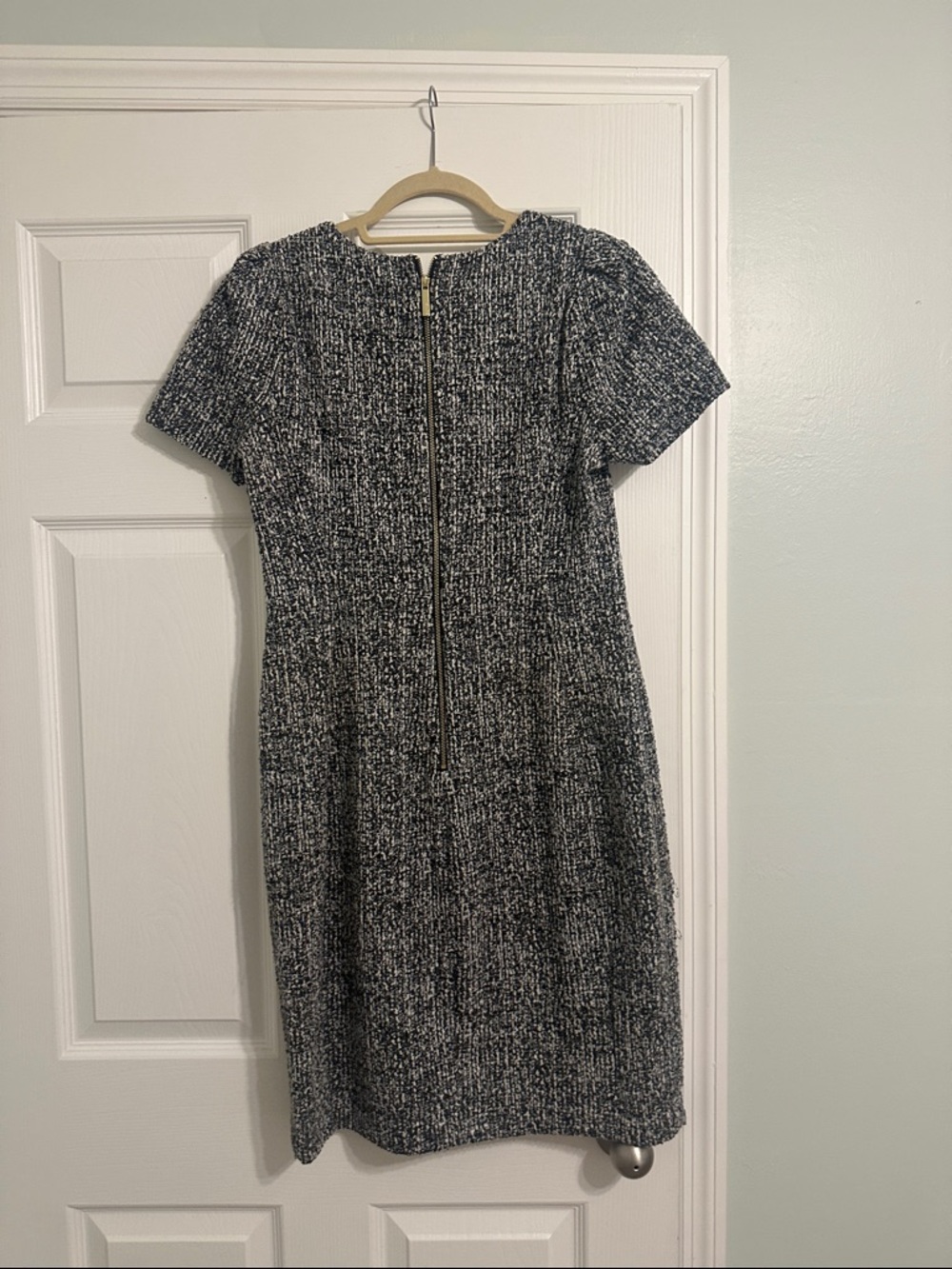 Calvin Klein Black and White Tweed Midi Dress - Picture 3 of 5